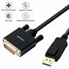 Picture of DisplayPort to DVI 6 Feet Cable 2 Pack, Benfei Dp Display Port to DVI Converter Male to Male Gold-Plated Cord 6 Feet Black Cable Compatible for Lenovo, Dell, HP and Other Brand