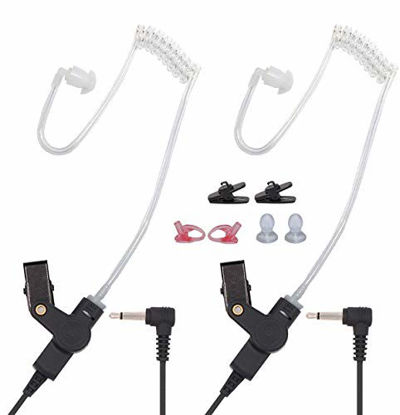 Picture of 3.5mm Listen Only Law Enforcement Two Way Acoustic Tube Police Radio Earpiece,1 Pin Surveillance Walkie Talkie Transceivers Earbud Receiver Speaker Headset