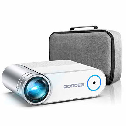 Picture of Projector, GooDee 2021 Upgrade G500 Mini Video Projector, 5500L Max 200" Portable Movie Projector with Carry Bag, Home Theater Projector Support 1080P, Compatible with Fire Stick, PS4, Phone (YG420)