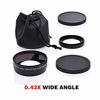 Picture of Opteka 52mm 0.43X HD Wide Angle Lens with Macro for Nikon DSLR Bundle with Opteka 52mm 2.2X HD Telephoto Lens and Essential Accessories (8 Items)