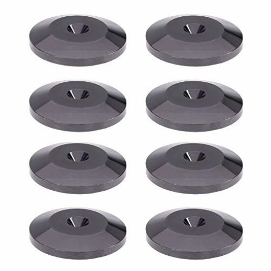 Picture of Bluecell Pack of 8 Black 24K Nickel Plated Speaker Spikes Pads Mats 5x25mm Isolation Stand Foot Cone Base