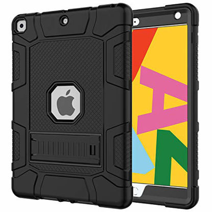 Picture of Azzsy Case for iPad 8th Generation / iPad 7th Generation (10.2 Inch, 2020/2019 Model), Slim Heavy Duty Shockproof Rugged High Impact Protective Case for iPad 10.2 inch 2020/2019,Black