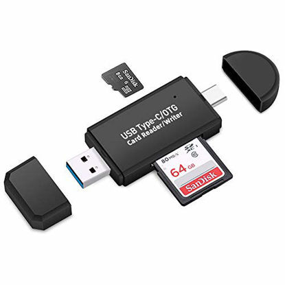 Picture of 2 in 1 High-Speed Portable Memory Card Reader SD 3.0 Transport Protocol, SD Card Reader USB 3.0 to SDXC, SDHC, SD, MMC, RS-MMC, Micro SDXC, Micro SD, Micro SDHC Card and UHS-I
