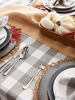 Picture of DII Buffalo Check Collection Classic Tabletop, Tablecloth, 60x84, Gray & White