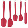 Picture of Hotec 5 pieces Food Grade Silicone Spatulas Set Kitchen Utensils for Baking, Cooking, and Mixing High Heat Resistant Rubber Non Stick Dishwasher Safe BPA-Free Red