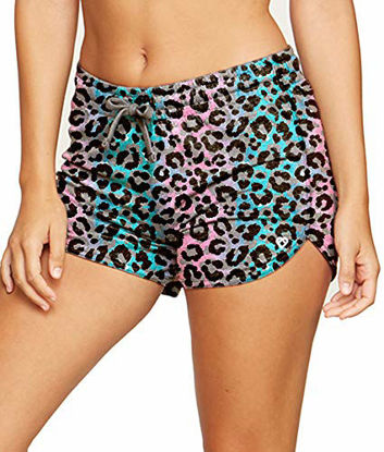 Picture of Colosseum Active Women's Simone Cotton Blend Yoga and Running Shorts (Cheetah, X-Large)