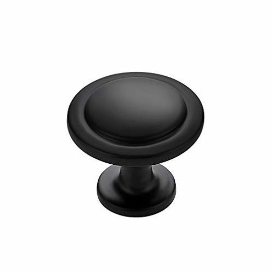 Picture of Ravinte 30 Pack 1-1/4 inch Kitchen Cabinet Knobs Drawer Knobs Dresser Knobs Matte Black Zinc Knobs Drawer Pulls Door Knobs Dresser Drawer Handles Knobs for Dresser Drawers