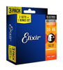 Picture of Elixir Strings 16542 Electric Guitar Strings with NANOWEB Coating, 3 Pack, Light (.010-.046)