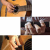 Picture of Non-square Finger Fingertip Protectors and Thumb Finger Picks,Fingertip Protection Covers Caps in 4 Size Suitable for Beginner to Playing Acoustic Guitar Ukulele Kalimba & Other String Instruments.