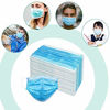 Picture of Disposable 3ply Face Mask Elastic Earloop Mouth Face Cover Masks ,Anti-spittle,Protective Dust(Blue,50pcs)