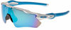 Picture of Oakley Men's OO9208 Radar EV Path Polarized Rectangular Sunglasses, Polished White & Blue/Prizm Sapphire, 38 mm