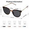 Picture of SOJOS Retro Round Sunglasses for Women Oversized Mirrored Glasses DOLPHIN SJ2068 with Dark Tortoise Frame/Grey Lens