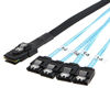 Picture of CableCreation [Reversed Cable] Mini SAS 36Pin (SFF-8087) Male to 4 SATA 7Pin Female Cable, Mini SAS (Target) to 4 SATA (Host) Cable, 0.5M/1.6FT