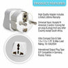 Picture of Schuko, Germany France Travel Power Adapter by Ceptics, Grounded European Plug - Type E/F Outlet, Adaptor for USA to Europe EU Socket - 3 Pack - Use In Norway, Korea, Spain, Greece, Russa, Iceland