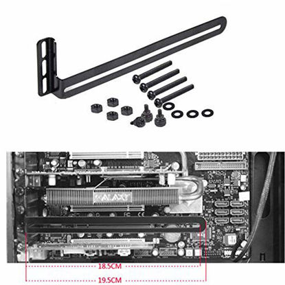 Picture of SiyuXinyi PCI Slot Fan Bracket,Video Card Holder,GPU VGA Bracket for Custom Desktop PC Gaming,Compatible to RTX Vertical Cooling Rack Mount Holder Supports 80mm 90mm 120mm 140mm Fans