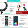 Picture of 18 inch RGB Ring Light Kit, Weeylite 360° Full Color 17 Lighting Scenes 2500K-8500K Dimmable LED Ring Lights with Stand Phone & Ipad Holder/App Control/Wireless Remote for Makeup YouTube Game Vlogging