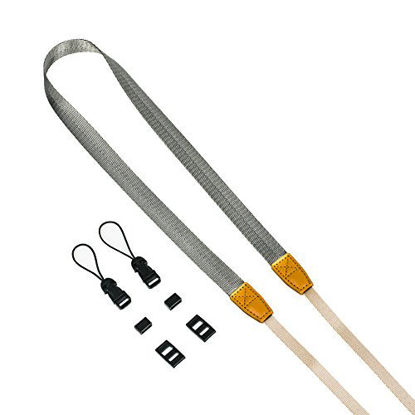 Picture of MINI GAGA Universal Adjustable Slim Shoulder Sling Neck Strap for All Camera DSLR SLR (Light Grey)