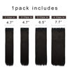 Picture of REECHO 24" Straight Long 4 PCS Set Thick Clip in on Hair Extensions Black Brown