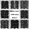 Picture of HBZGTLAD NEW 5Pair Fluffy Lashes 25mm 3d Mink Lashes Long Thick Natural False Eyelashes Lashes Vendors Makeup Mink Eyelashes (5D86)