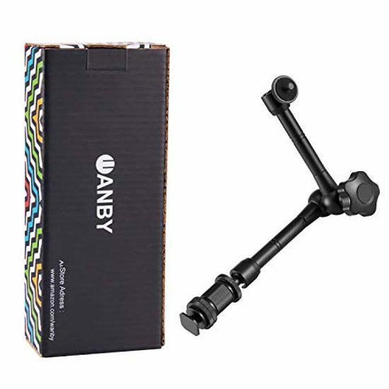 Picture of WANBY 11 Inch Articulating Friction Magic Arm Adjustable w/Hot Shoe Mount 1/4'' Tripod Screw for DSLR Camera Rig, LCD Monitor, LED Lights, Flash Light (Arm)