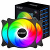 Picture of PCCOOLER 120mm Case Fan 3 Pack Magic Moon Series, PC-FX120 High Performance Cooling PC Fans - RGB Case Fans with Hydraulic Bearing - Low Noise Computer Fans for PC Case