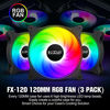 Picture of PCCOOLER 120mm Case Fan 3 Pack Magic Moon Series, PC-FX120 High Performance Cooling PC Fans - RGB Case Fans with Hydraulic Bearing - Low Noise Computer Fans for PC Case