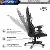 Picture of Homall Gaming Chair Office Chair High Back Computer Chair Leather Desk Chair Racing Executive Ergonomic Adjustable Swivel Task Chair with Headrest and Lumbar Support (White)