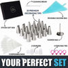 Picture of Chefast Cake Decorating Tip Set - 20 Piping Tips, 5 Frosting Bags, 4 Bag Ties, Couplers, Nail Flower, Reusable Pastry Bag, Brush and Gift Box - Great for Cakes, Cupcakes, and Cookies
