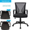 Picture of Furmax Office Mid Back Swivel Lumbar Support Desk, Computer Ergonomic Mesh Chair with Armrest (Black)