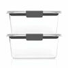 Picture of Rubbermaid Brilliance Food Storage Container, Medium Deep, 4.7 Cup, Clear, 2-Pack