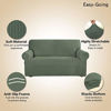 Picture of Easy-Going Stretch Sofa Slipcover 1-Piece Sofa Cover Furniture Protector Sofa Shield Couch Soft with Elastic Bottom for Kids, Spandex Jacquard Fabric Small Checks(Sofa,Greyish Green)