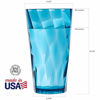 Picture of Optix 20-ounce Plastic Tumblers | set of 8 in 4 Coastal Colors