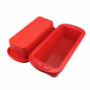 Picture of Silicone Bread and Loaf Pans - Set of 2 - SILIVO Non-Stick Silicone Baking Mold for Homemade Cakes, Breads, Meatloaf and Quiche - 8.9"x3.7"x2.5"