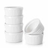 Picture of DOWAN 4 oz Ramekins - Ramekins for Creme Brulee Porcelain Ramekins Oven Safe, Classic Style Ramekins for Baking Souffle Ramekins Ramekins Bowls, Set of 6, White