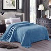 Picture of Exclusivo Mezcla Twin Size Flannel Fleece Velvet Plush Bed Blanket as Bedspread/Coverlet/Bed Cover (60" x 80", Slate Blue) - Soft, Lightweight, Warm and Cozy