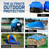 Picture of B-Air Grizzly Tarps - Large Multi-Purpose, Waterproof, Heavy Duty Tarp Poly Cover - 5 Mil Thick (Blue - 16 x 20 Feet)