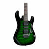 Picture of Ibanez 6 String Solid-Body Electric Guitar, Right, Transparent Green Burst (GRX70QATEB)