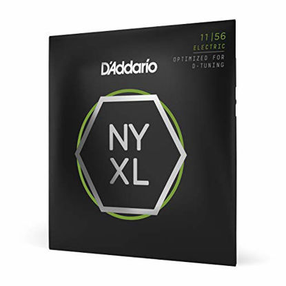 Picture of DAddario NYXL1156 Nickel Plated Electric Guitar Strings,Medium Top/Extra-Heavy Bottom,11-56 - High Carbon Steel Alloy for Unprecedented Strength - Ideal Combination of Playability and Electric Tone