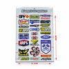 Picture of Kungfu Graphics Micro Sponsor Logo Racing Sticker Sheet Universal (7.2X 10.2 inch), White Blue, MSS (23)