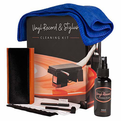 Picture of Vinyl Record and Stylus Cleaning Kit | Complete Album Cleaner System with Stylus Cleaning Brush for Turntable
