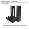 Picture of Elite Screens 6" Black Universal Projector Screen L-Brackets, Single Metal Welded Construction, Wall or Ceiling Mount - Includes Hooks and Hardware, Model: ZVMAXLB6-B