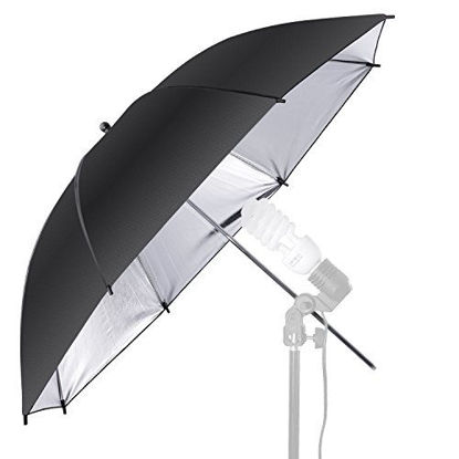 Picture of Neewer 33"/83cm Photo Studio Black/Silver Reflective Lighting Umbrella for Photography Studio Flash Light and Location Shoots