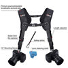 Picture of Camera Shoulder Double Strap Harness Quick Release Adjustable Dual Camera Tether Strap and Safety Tether for DSLR SLR Camera (Focus)