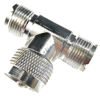 Picture of Liberty CB Accessories 48437 CB Radio UHF "T" Coax Cable Connector (Female-Male-Female)