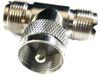 Picture of Liberty CB Accessories 48437 CB Radio UHF "T" Coax Cable Connector (Female-Male-Female)