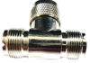 Picture of Liberty CB Accessories 48437 CB Radio UHF "T" Coax Cable Connector (Female-Male-Female)