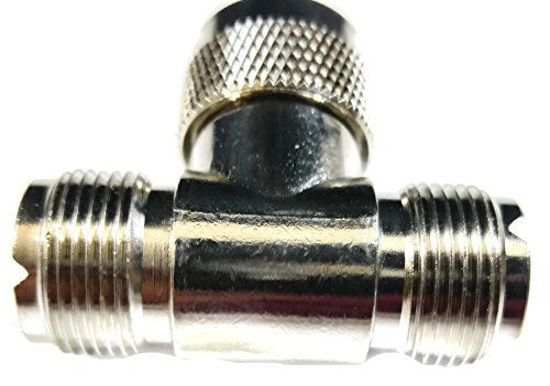 Getuscart Liberty Cb Accessories 48437 Cb Radio Uhf T Coax Cable Connector Female Male Female 