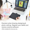 Picture of Wacom CTL4100WLK0 Intuos Wireless Graphics Drawing Tablet with Software Included, 7.9" X 6.3", Black