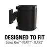 Picture of Sanus Adjustable Sonos Wall Mount for Sonos One, Play:1, Play:3 - Tool Free Tilt & Swivel Adjustments for Best Audio - Pair (Black)
