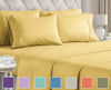 Picture of California King Size Sheet Set - 6 Piece Set - Hotel Luxury Bed Sheets - Extra Soft - Deep Pockets - Easy Fit - Breathable & Cooling - Wrinkle Free - Comfy - Yellow Bed Sheets - Cali Kings Sheets